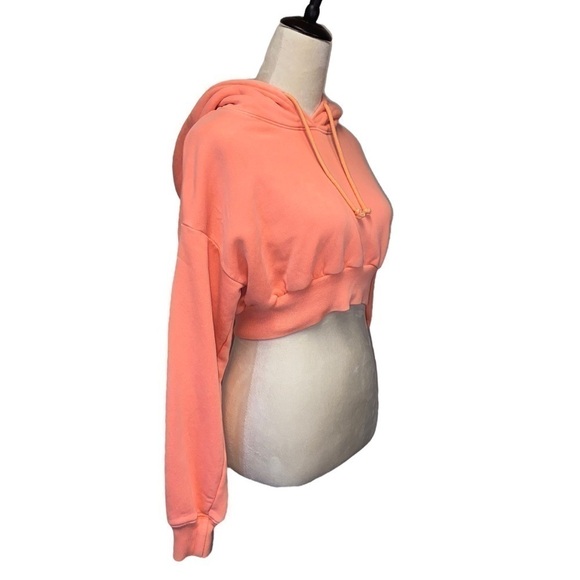 TNA Aritizia Cropped Hoodie Sweatshirt Coral Orange 🍊 Peach 🍑 - Picture 7 of 16